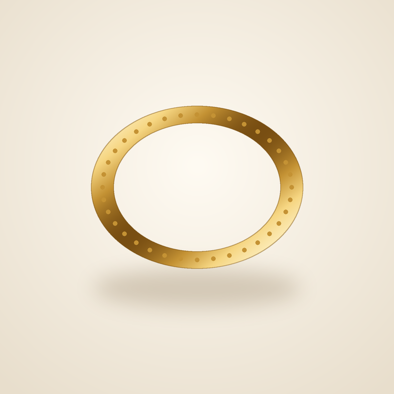 [AQ-BR-0010] 22K Gold Bangle - Classic Dotted