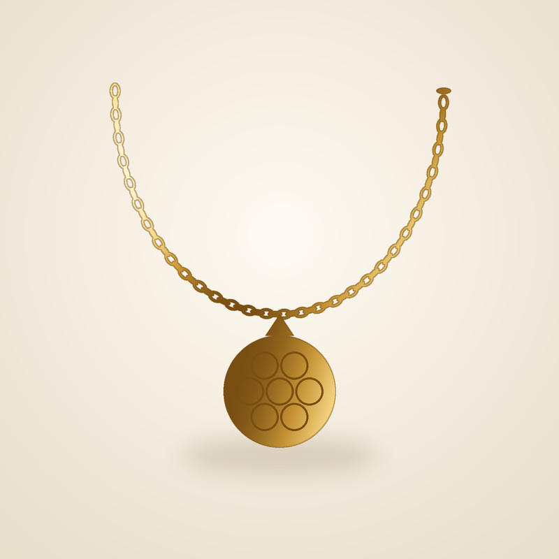 [AQ-NK-0011] 21K Gold Necklace - Arabic Filigree