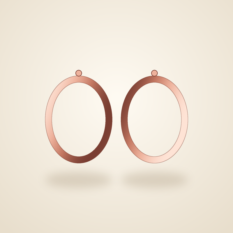[AQ-ER-0012] 18K Rose Gold Hoop Earrings
