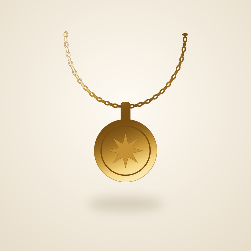 [AQ-NK-0016] 24K Gold Coin Pendant