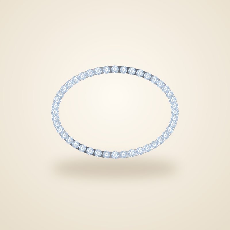 [AQ-BR-0020] Diamond Tennis Bracelet 3.00 ct - 18K White Gold
